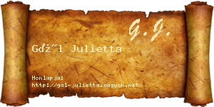 Gál Julietta névjegykártya