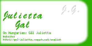 julietta gal business card